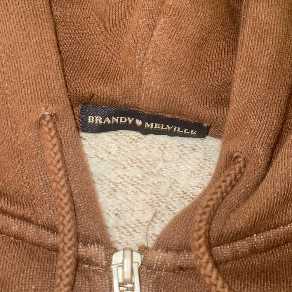 Brandy Melville brown christy hoodie - Picture 5 of 5